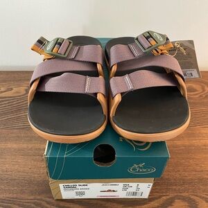Chaco Chillos Slide Sandal Patchwork Brown Women’s size 8 Brand New